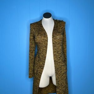 Long Yellow and Black Cardigan Size S